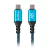 USB-C Kabel M/M USB4 1,5M 240W 60Hz Schwarz-Blau
