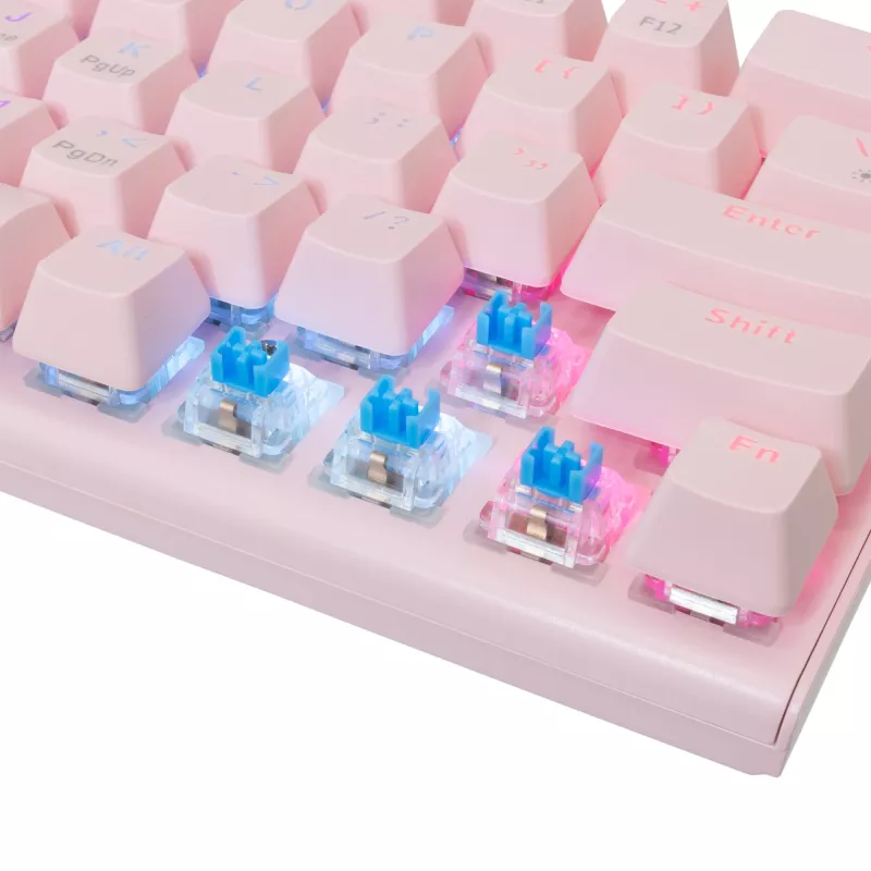 Mechanische Gaming-Tastatur White Shark Wakizashi GK-002421V2 Pink US-Blue-Layout
