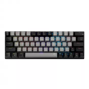 Mechanische Gaming-Tastatur White Shark WAKIZASHI-2 US-Layout grau-schwarz mit roten Switches