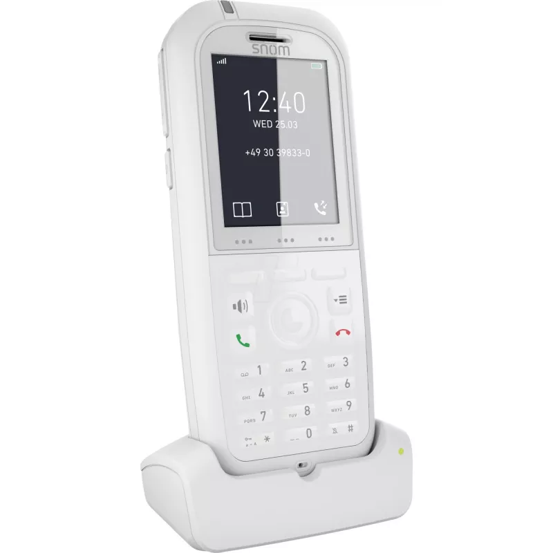Snom M90 DECT-Telefonhörer mit Rufnummernanzeige Weiß