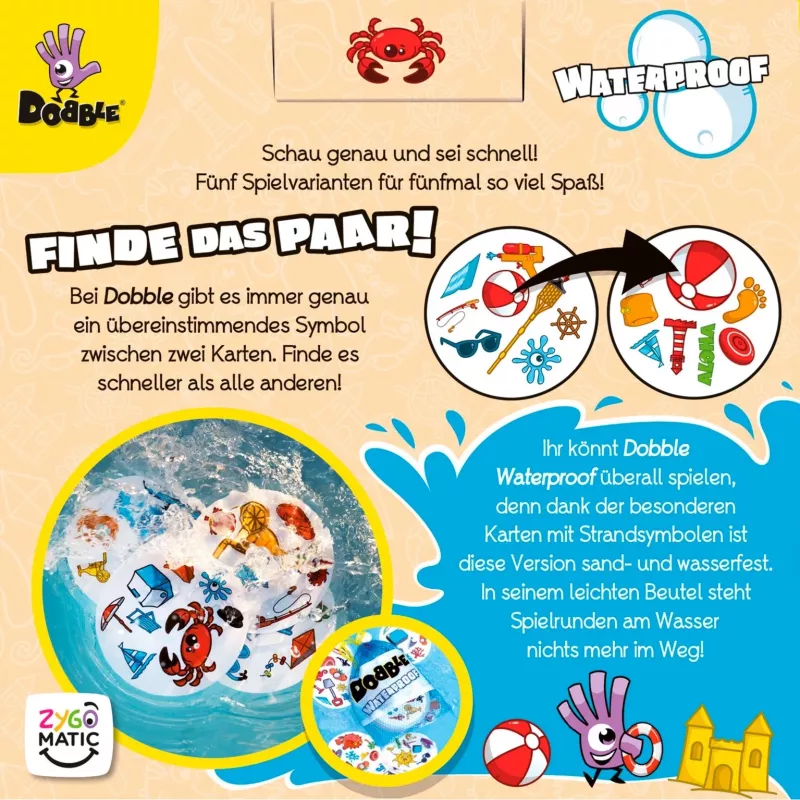 Dobble Waterproof, Kartenspiel
