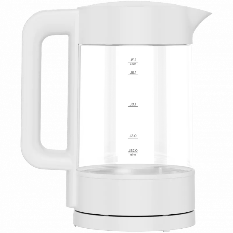 Elektrischer Wasserkocher, weiß, 220-240V, 1850-2200W, 1,7L, Warmhaltefunktion 30 Min., 40,60,80,90,100, Bedienfeld im Griff