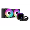 All-in-One-Flüssigkeitskühler DeepCool LS520 SE — 3x 120 mm Lüfter, 280x120x27 mm Aluminiumkühler, 41 cm Schläuche, Kupferboden, RGB