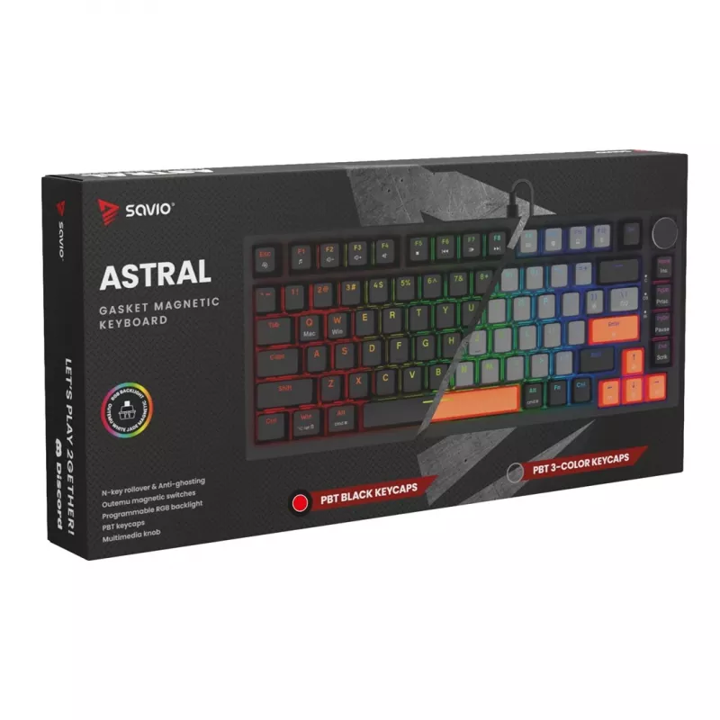 Savio ASTRAL BLACK JADE Tastatur Gaming USB QWERTY US International