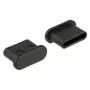 Buchsen-Schutzkappe DeLOCK 64014 USB Typ-C Schwarz 10 Stück