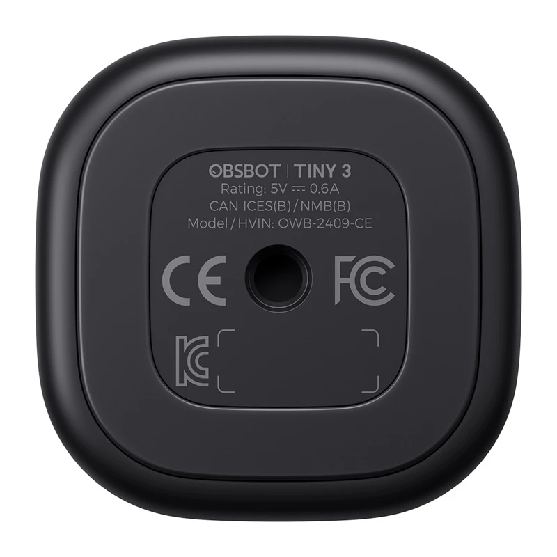 Webcam Obsbot Tiny 3 PTZ 4K von Obsbot — kompakte 4K-PTZ-Kamera für Streaming und Konferenzen