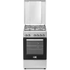 Gaskochfeld und Elektrobackofen SIMFER 5405SERGG, Edelstahl, 4 Zonen, 50 cm