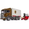 Scania Super 560R Fahrzeuge UPS Container mit Gabelstapler
