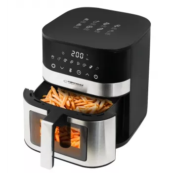 Heißluftfritteuse ESPERANZA Pesce Alla Griglia 5 L, ölfreie Heißluftfritteuse, 1400 W, 8 Programme, 200 °C, Touch-Steuerung