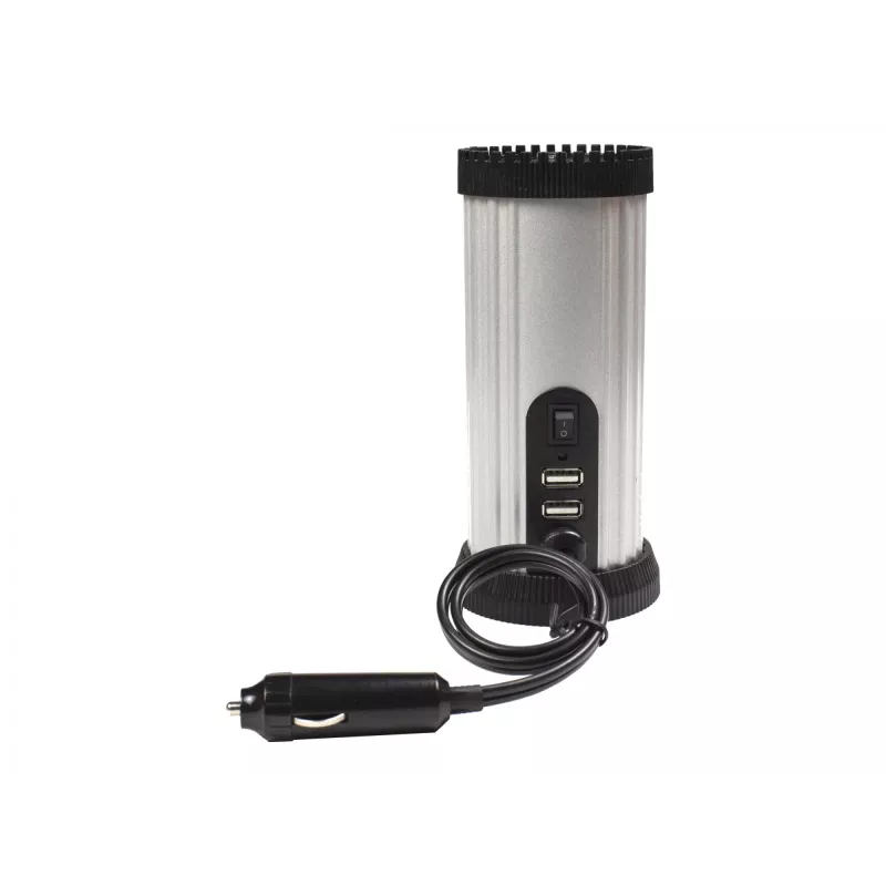 Gembird EG-PWC150-01 Stromadapter/-wandler Auto 150 W Schwarz, Grau