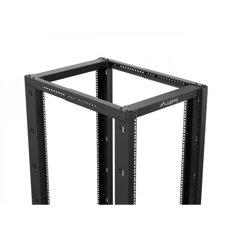Lanberg Open Rack 22U Schwarz (22HE, 19-Zoll-Rack), Serverrack, Schwarz