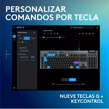 Kabelgebundene mechanische Gaming-Tastatur Logitech G915 X Schwarz mit RGB-Beleuchtung