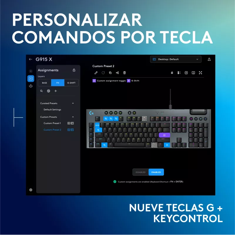 Kabelgebundene mechanische Gaming-Tastatur Logitech G915 X Schwarz mit RGB-Beleuchtung