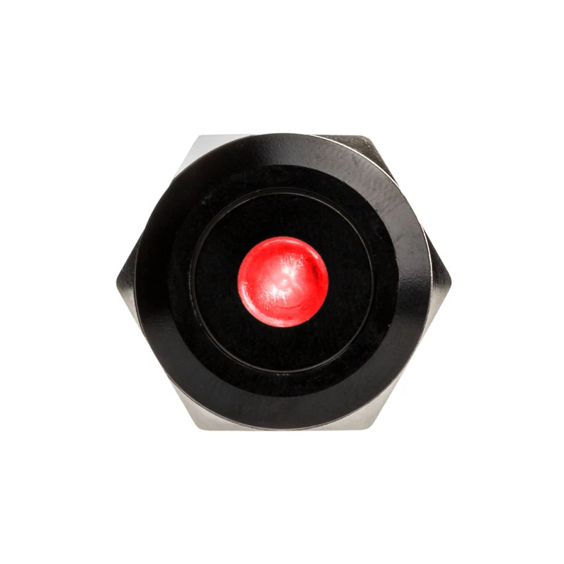 DimasTech vandalismusgeschützter Drucktaster 22 mm Schwarzline Dot RGB PD223