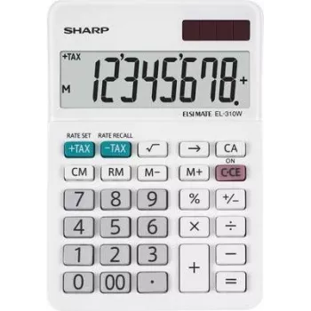 Tischrechner Sharp EL-310W — 8-stelliges Display, Solar- und Batteriebetrieb
