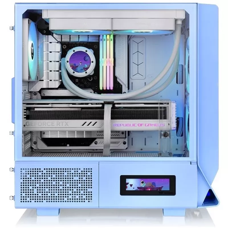 Thermaltake Ceres 330 TG - Midi Tower - PC - Blau - ATX - EATX - micro ATX - Mini-ITX - SPCC - Tempered Glass - 18,5 cm (CA-1Y2-00MFWN-00)