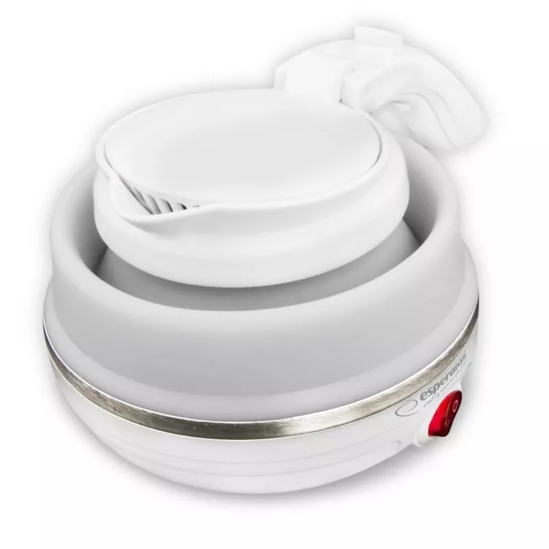 Elektrischer Wasserkocher ESPERANZA EKK023 — 0,5 l, 750 W, weiß, Edelstahl und Kunststoff