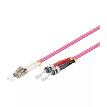 Patchkabel LWL Duplex OM4 (Multimode, 50/125) LC/ST, LSZH, umkehrbare Polarität, 7,5 m, Good Connections®