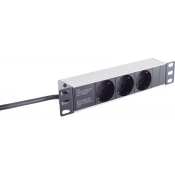 Steckdosenleiste ShiverPeaks BASIC-S 10 Zoll 3-fach 1U Schwarz