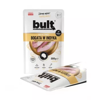Nassfutter für Hunde BULT Rich in Turkey 100 g — Alleinfuttermittel in Dosen für ausgewachsene Hunde, 78% Feuchtigkeit, 11% Protein