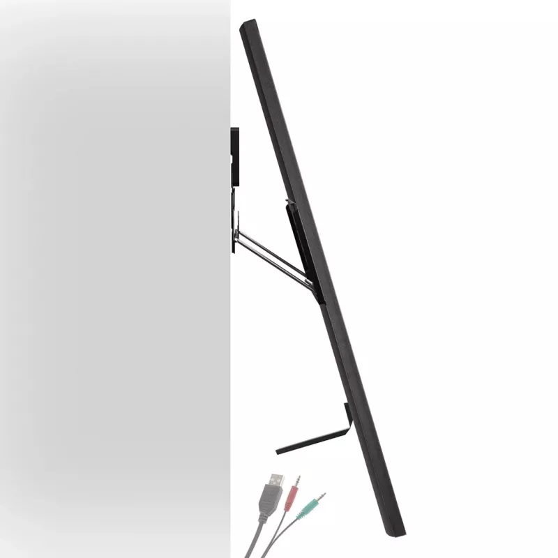 Maclean MC-481 Ultra-Flach-Slim-TV-Wandhalterung für 37-80 Zoll flache und gebogene Fernseher, max. 75 kg, VESA 600x400, universelle TV-Halterung