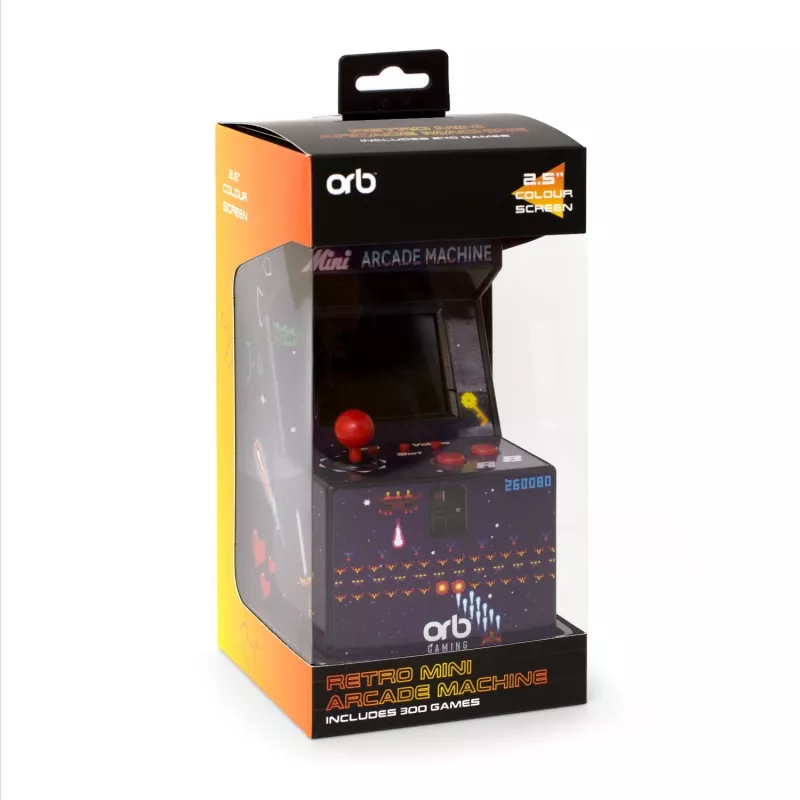 Thumbs Up ORB Mini-Arcade-Automat, Aufrecht stehender Arkadenschrank, Jungen/Mädchen, 6 Jahre, 6,35 cm, TFT, Mehrfarbig