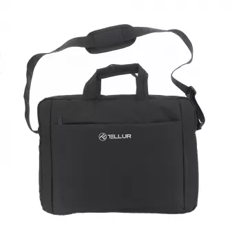 Laptoptasche Tellur TLL611312 für 15,6-Zoll-Laptops, Cozy Schwarz, gepolstertes Fach, Reißverschlusstaschen