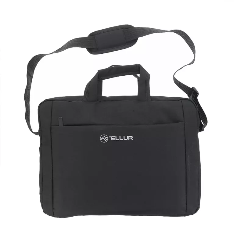 Laptoptasche Tellur TLL611312 für 15,6-Zoll-Laptops, Cozy Schwarz, gepolstertes Fach, Reißverschlusstaschen