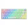 Gaming-Tastatur Savio Phenix WHITE GAT RED PUD Kabelgebunden Kabellos USB Bluetooth RGB LED
