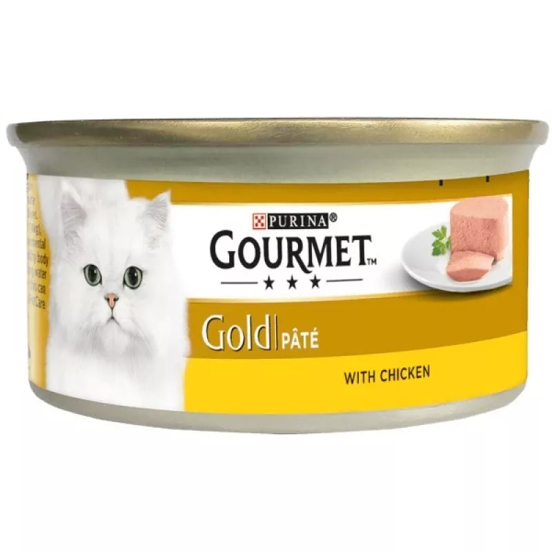 Purina Nestle Gourmet Gold - Lachs und Huhn - Nassfutter für Katzen - 85 g