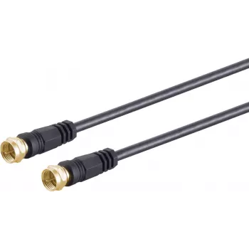Koaxialkabel S/CONN 80097-G-128CP-S 7,5 m F-Typ Schwarz