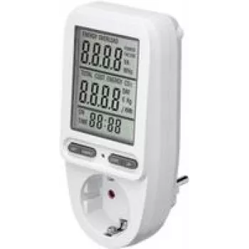 Goobay 64589. Anzeige: LCD. Stromquelle: AC, Strom (maximal): 16 A, Max. Leistung: 3680 W. Breite: 146 mm, Tiefe: 70 mm, Höhe: 74,5 mm (64590)