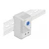 Thermostat DELOCK 66823, Kunststoffgehäuse IP20, 30 W, 250 V, 10 A, 43×60×33 mm, blau/grau