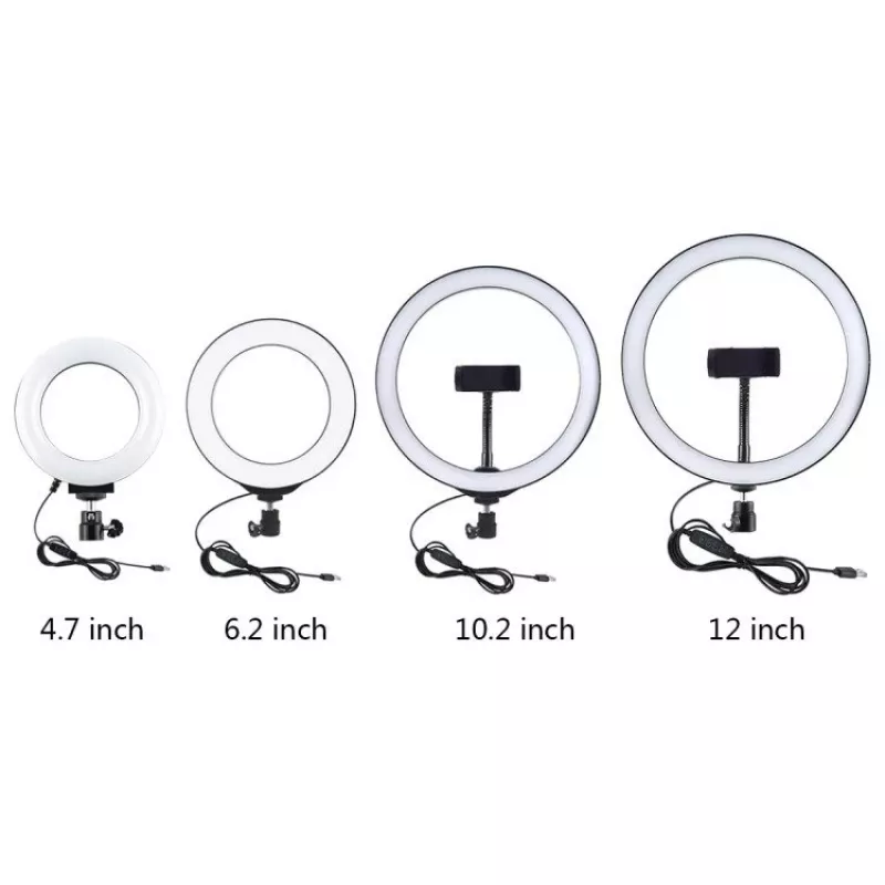 Ring-LED-Lampe Puluz mit verstellbarem Stativ PU391