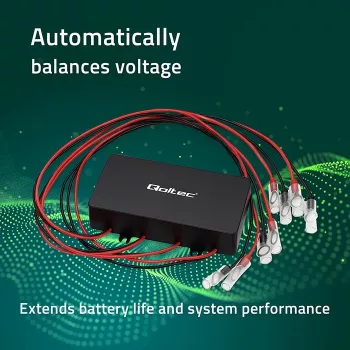 Spannungsausgleicher QOLTEC 51098 für 48V-Systeme — 4×12V Batterieausgleicher