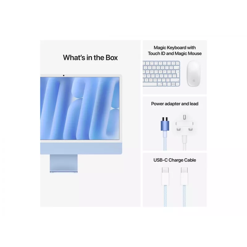 iMac 24 Zoll: M4 10/10, 16 GB, 512 GB SSD – Blau