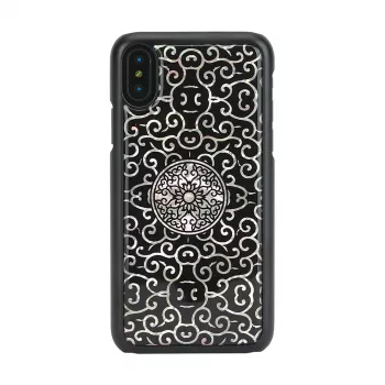 Smartphone-Hülle iKins für iPhone XS / XS S Liana — Schwarz