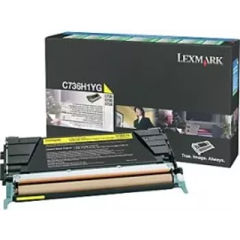 Tonerkartusche Lexmark C736H1YG gelb, Laser, 10.000 Seiten, 1 Stk.
