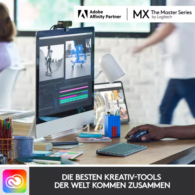Logitech MX Keys Mini - Tastatur - hintergrundbeleuchtet - Bluetooth - QWERTZ - Schweizer Layout - Graphite (920-010485)
