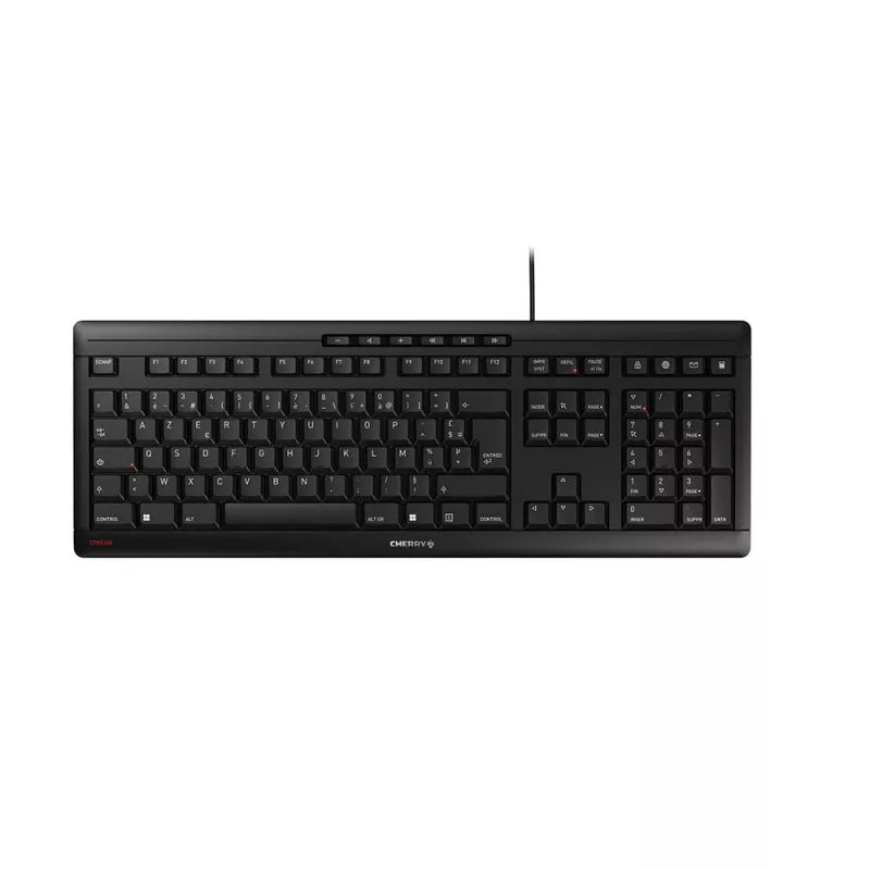 Contour Design Stream Tastatur, Full-Size (100%), kabelgebunden, USB, mechanisch, AZERTY, schwarz