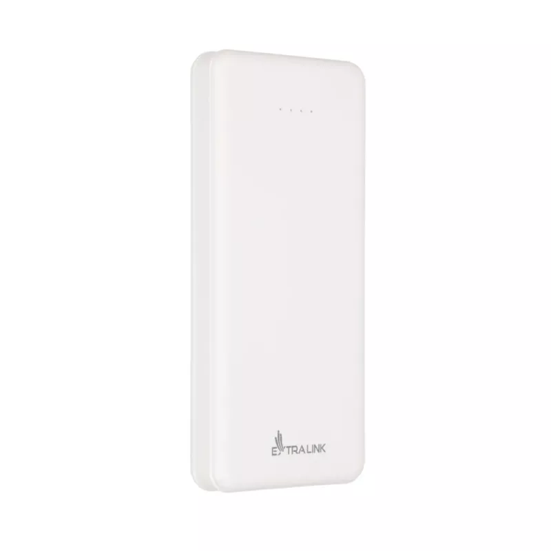 Powerbank Extralink EPB-078W 10000 mAh Weiß, USB-C, 10 W Ausgang, lädt bis zu 2 Geräte