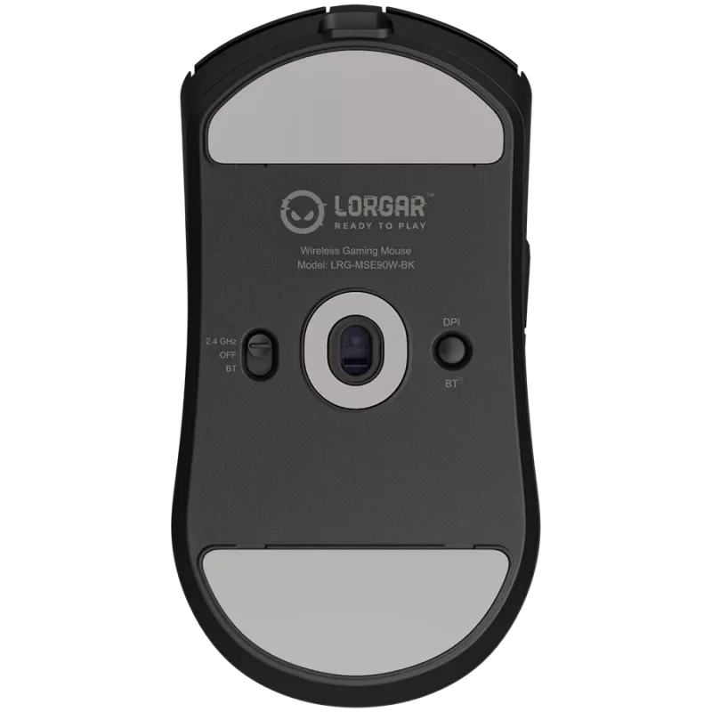 LORGAR MSE90W, Magnesiumlegierung Kabellose Gaming-Maus Elite, Schwarz