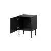 Nachttisch-Set 2 Stück Cama Meble ISLA 44,5×40×59 cm schwarz matt MDF/Spanplatte