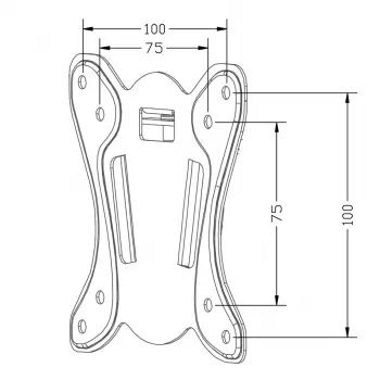 TV-Wandhalterung MACLEAN MC-715A für 13–27 Zoll Fernseher, VESA bis 100x100 mm, max. Belastung 25 kg, schwarz