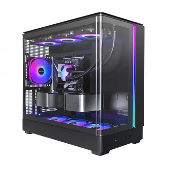 PC-Gehäuse Montech KING 15 PRO Schwarz — Midi-Tower für micro ATX / Mini-ITX