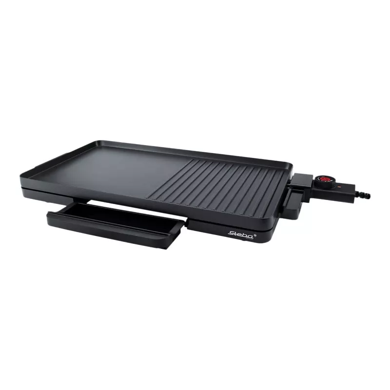 Elektrischer Tischgrill Steba VG 30 schlank mit einstellbarer Temperaturregelung, schwarz