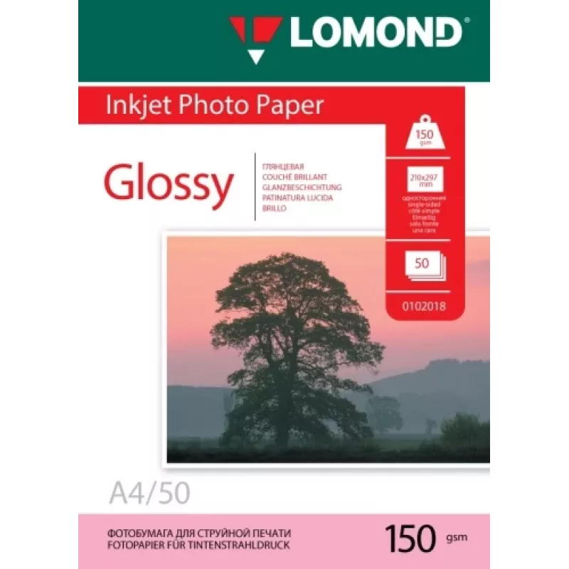 Lomond Foto Inkjet Papier Glossy 150 g/m² A4, 50 Blatt