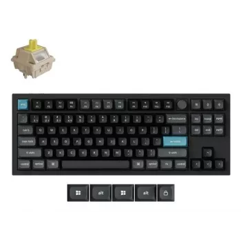 Mechanische Tastatur Keychron Q3 Ultra 8K — 80% QWERTY, kabelgebunden & Bluetooth, RGB, Schwarz