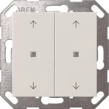Wandschalterwippe Gira Taster Wippe KNX 2f Reinweiß 517403 — 2-fach KNX Wippe, weiß