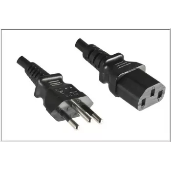 Microconnect PE010418BRAZIL Stromkabel Schwarz 2,1 m C13 Kupplung